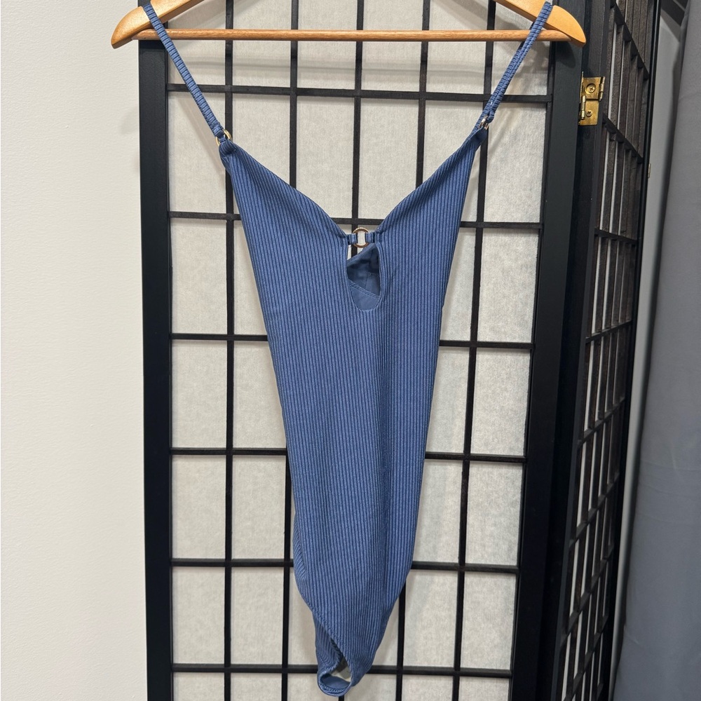 Aerie Blue Ribbed Women's Swimsuit